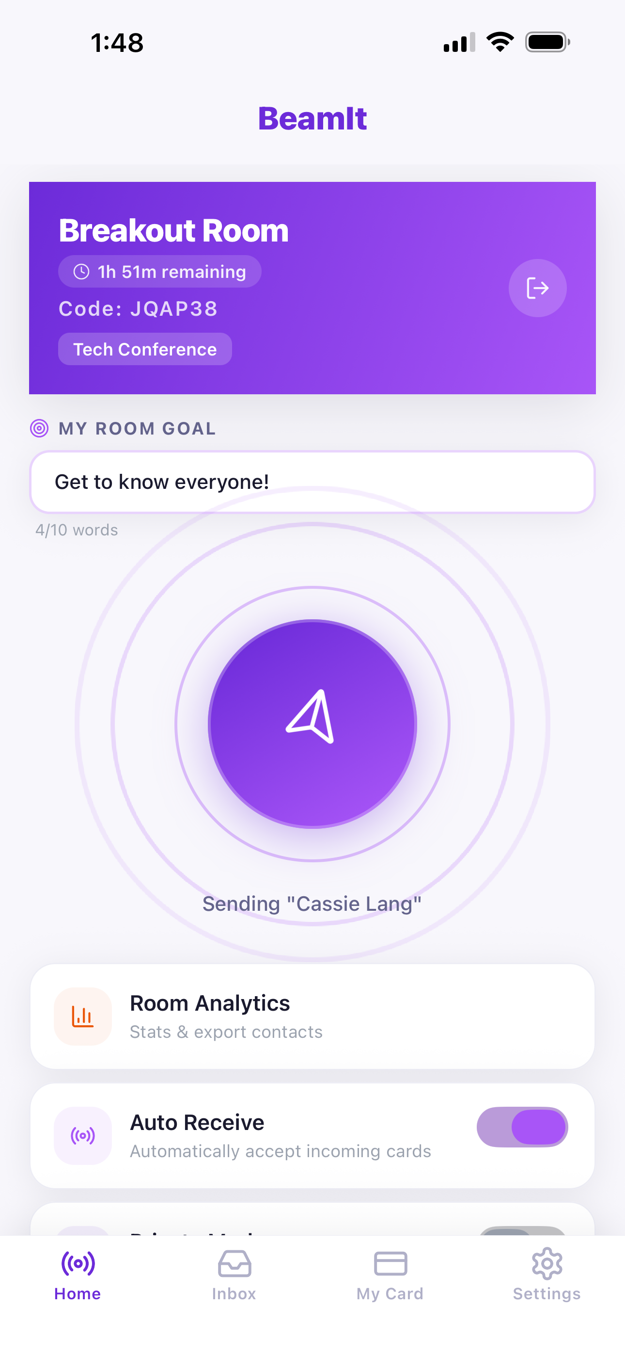 BeamIt dashboard preview